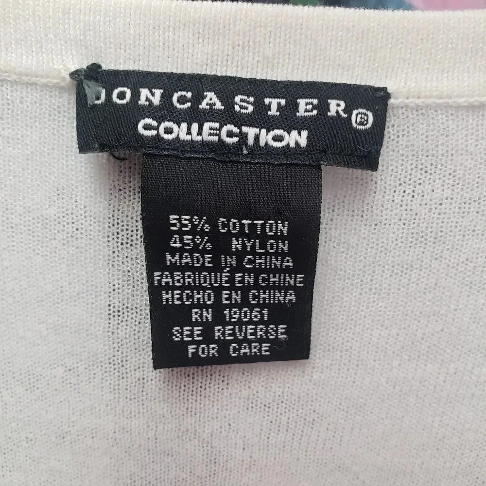 DONCASTER Collection White/Black Sweater - Picture 3 of 5